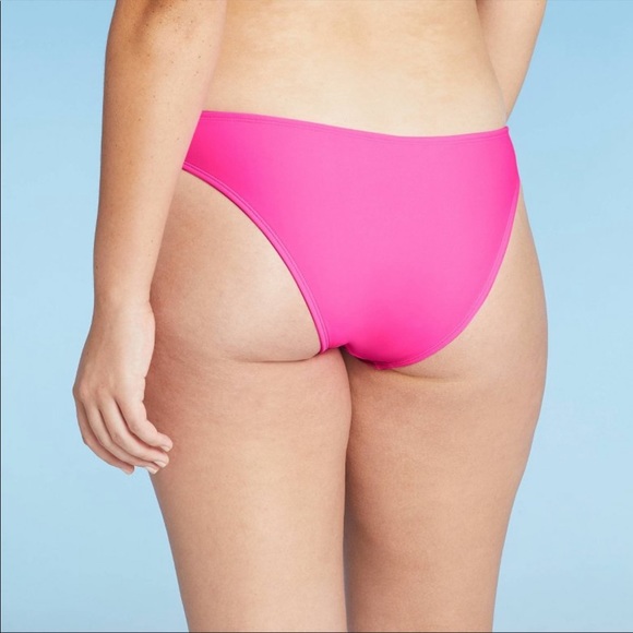 TARGET XHILARATION Pink Bikini Swim Bottoms Low-Rise Extra-Cheeky Lightweight L - Picture 4 of 16